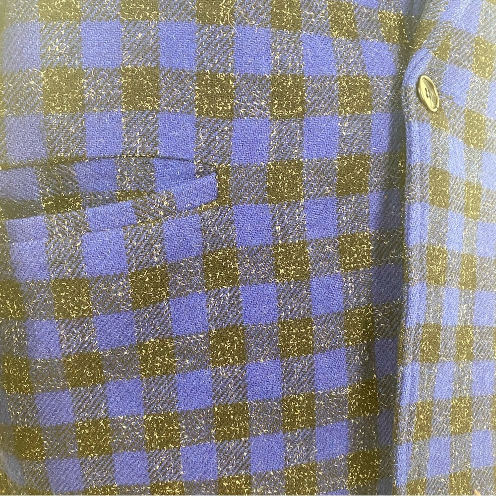 Vintage Bill Tornade Check Paris Wool Blazer (Made in France), Size L - Picture 7 of 10